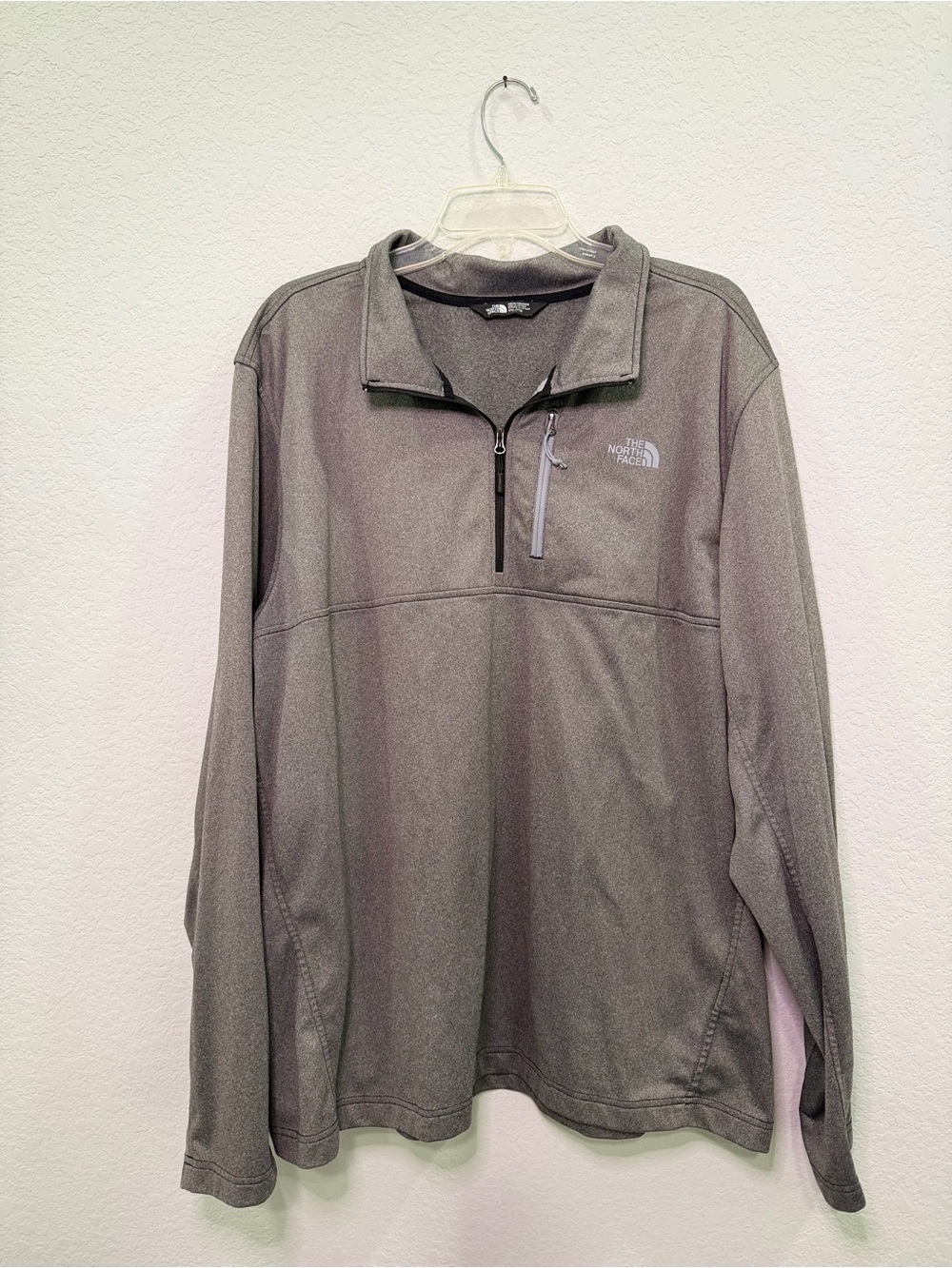The North Face Heather Gray Half-Zip Fleece Pullover